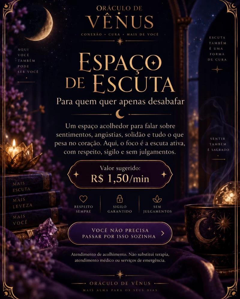 Espaço de Escuta — Um lugar para falar, desabafar e ser acolhido